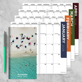 2026-2027 Beaches Small Monthly Pocket Planner - 0