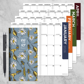 2026-2027 Honey Bees Small Monthly Pocket Planner - 0