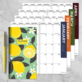 2026-2027 Lemon Blossom Small Monthly Pocket Planner - 0