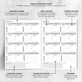 Food & Fitness Wellness Planner - 0