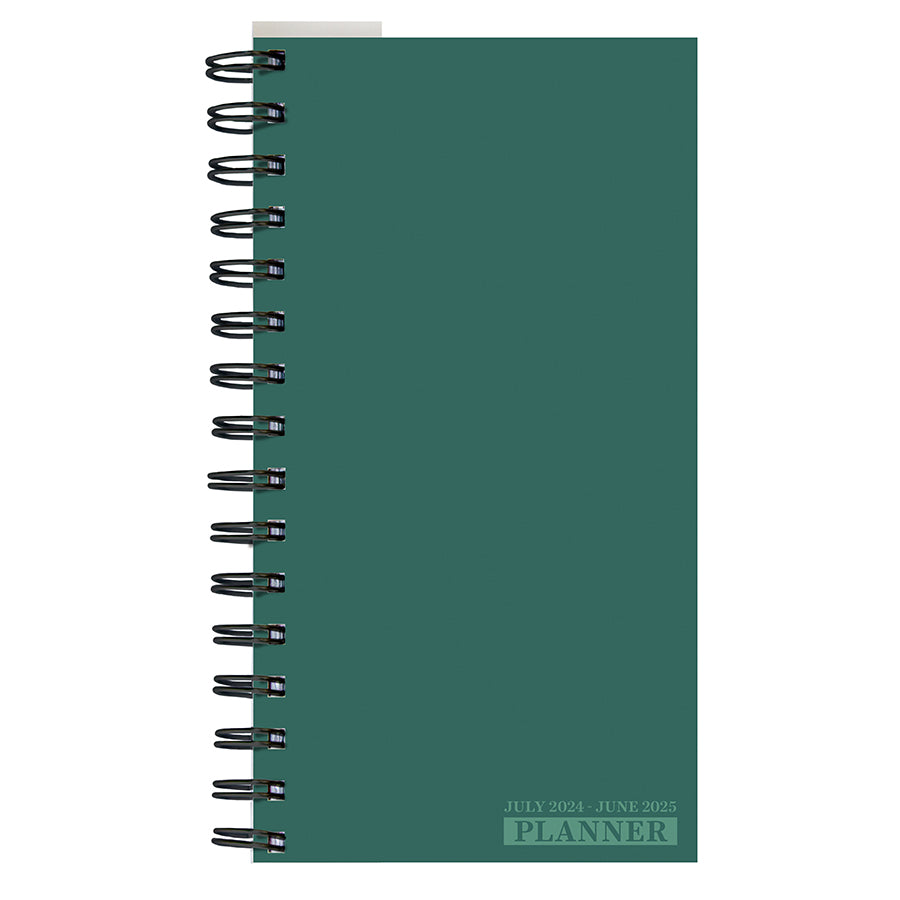 July 2024 - June 2025 Sea Green Small Weekly Monthly Planner