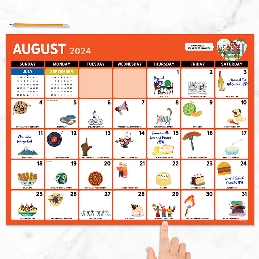 July 2025 Calendar Days