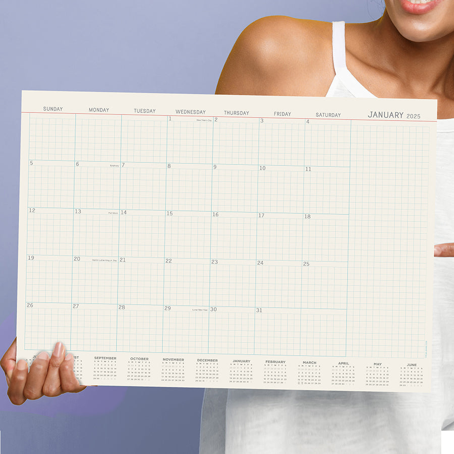 July 2024 - June 2025 Vintage Professional Medium Desk Pad Monthly Blotter Calendar
