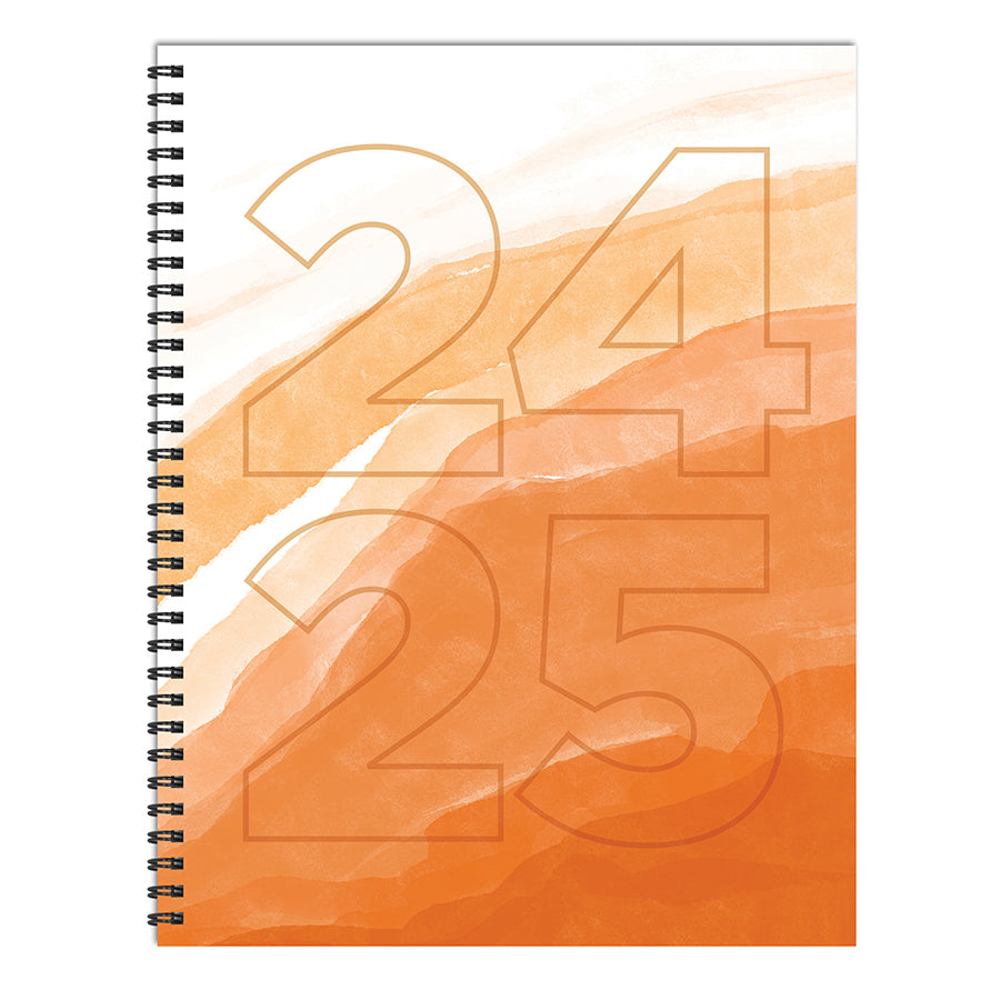 July 2024 - June 2025 Lava Wave Large Weekly Monthly Planner