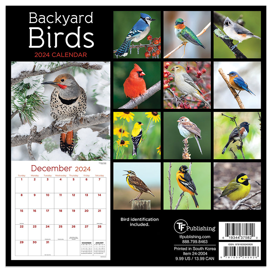 2024 Backyard Birds Mini Calendar - 0