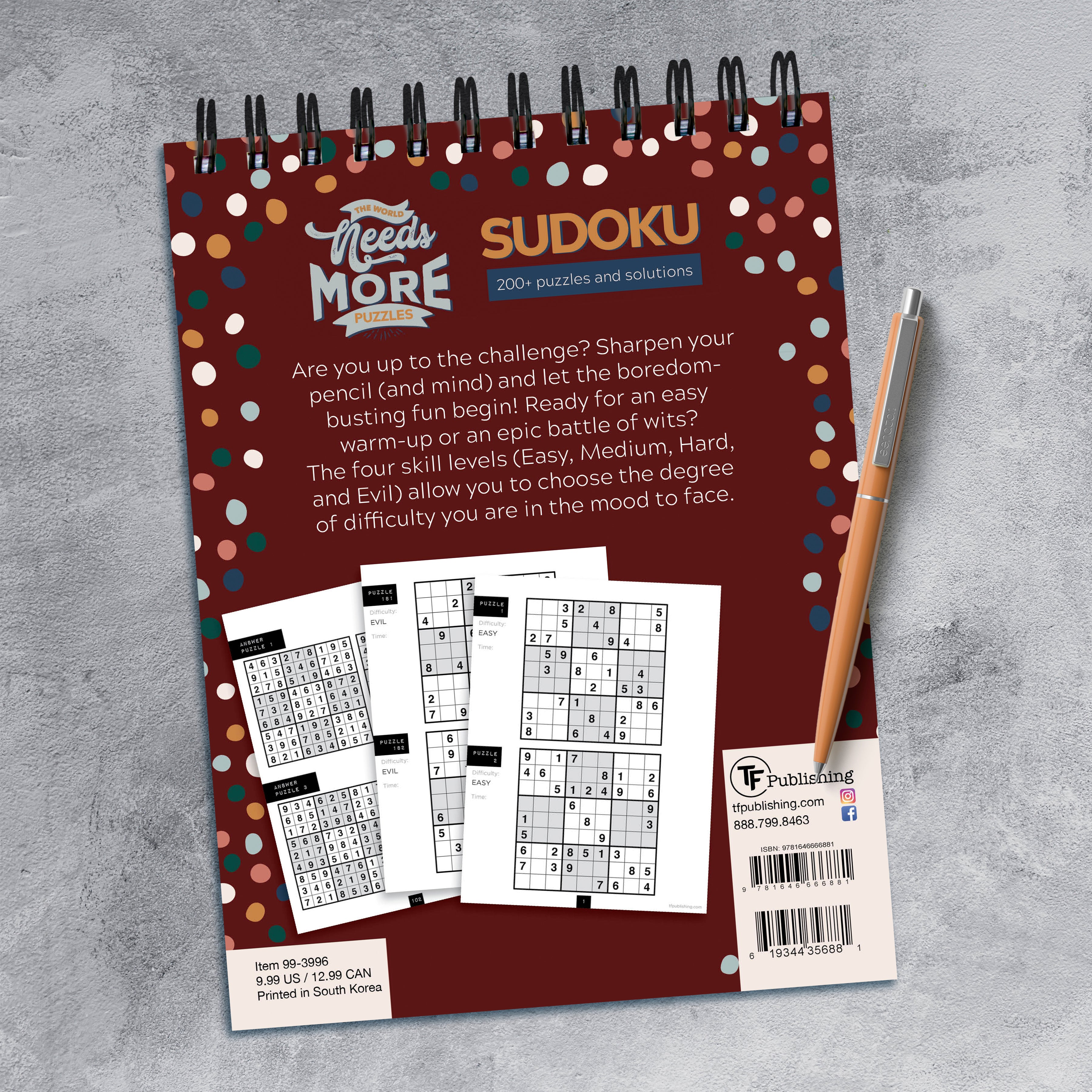 The World Needs More Sudoku Book Puzzle Pad - 0