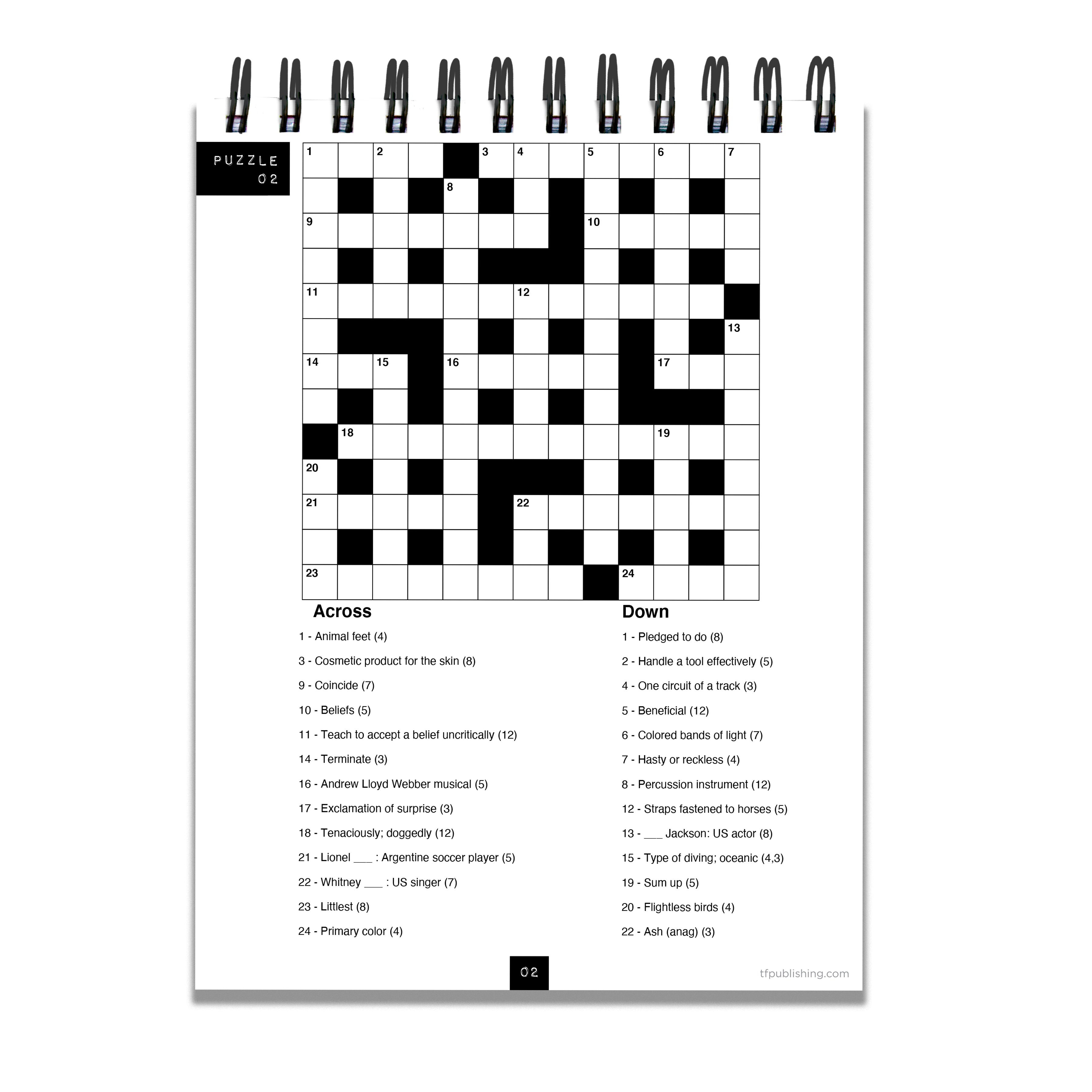 Life is Better with Crossword Puzzles Book Spiral Puzzle Pad - 0