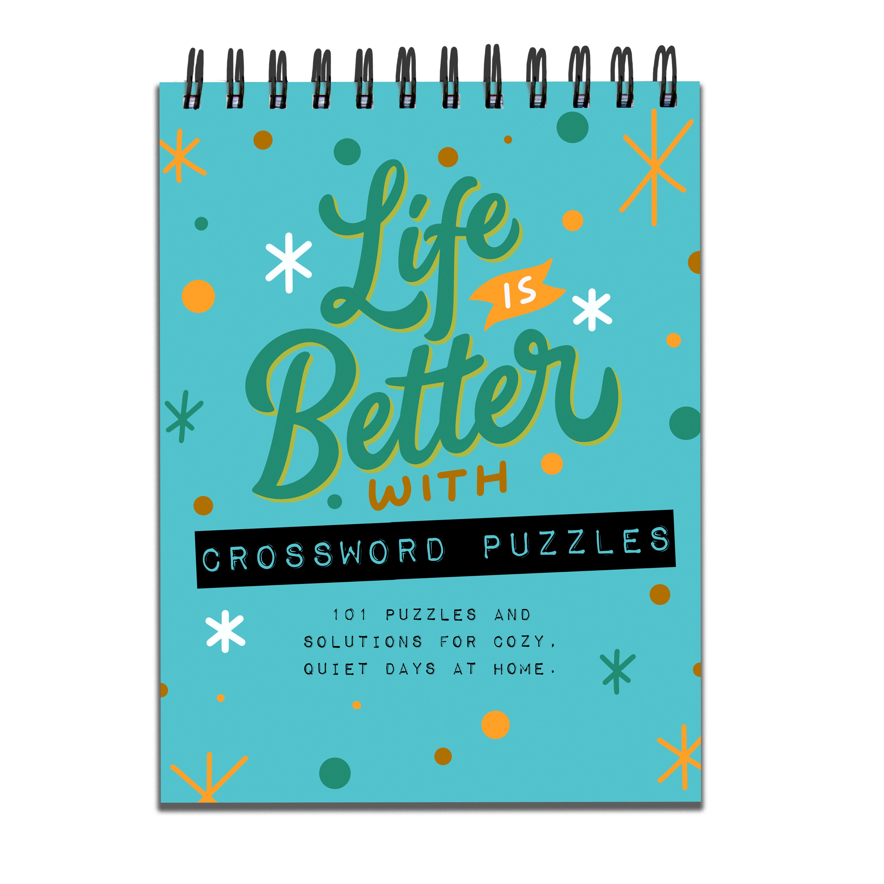 Life is Better with Crossword Puzzles Book Spiral Puzzle Pad
