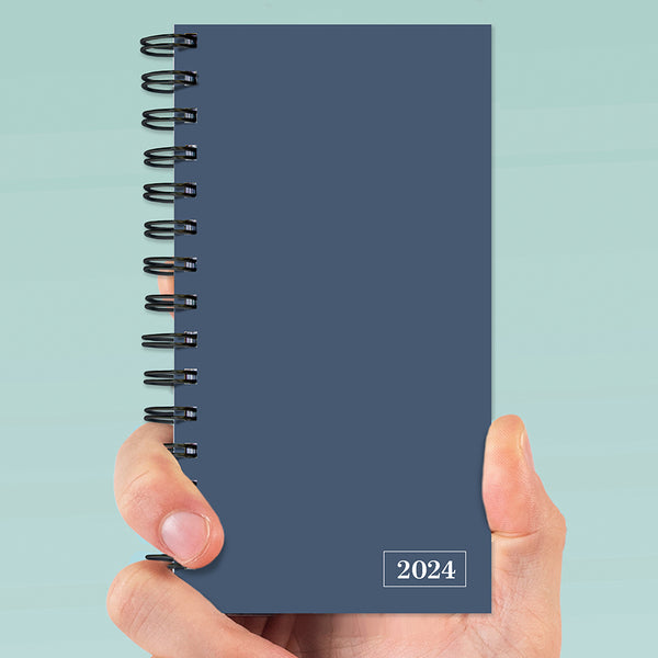 2024 Steel Blue Small Weekly Monthly Planner