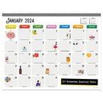 2024 Every Day's A Holiday Large Desk Pad Monthly Blotter Calendar