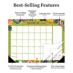 2024 Floral Large Desk Pad Monthly Blotter Calendar