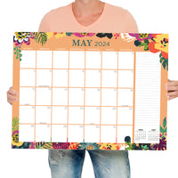 2024 Floral Large Desk Pad Monthly Blotter Calendar