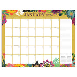 2024 Floral Large Desk Pad Monthly Blotter Calendar