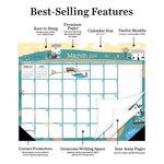 2024 Folk Love Large Desk Pad Monthly Blotter Calendar