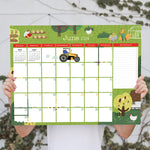 2024 Folk Love Large Desk Pad Monthly Blotter Calendar