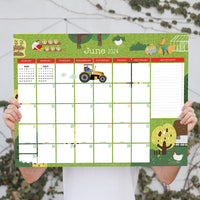 2024 Folk Love Large Desk Pad Monthly Blotter Calendar