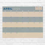 2024 Kraft Large Desk Pad Monthly Blotter Calendar