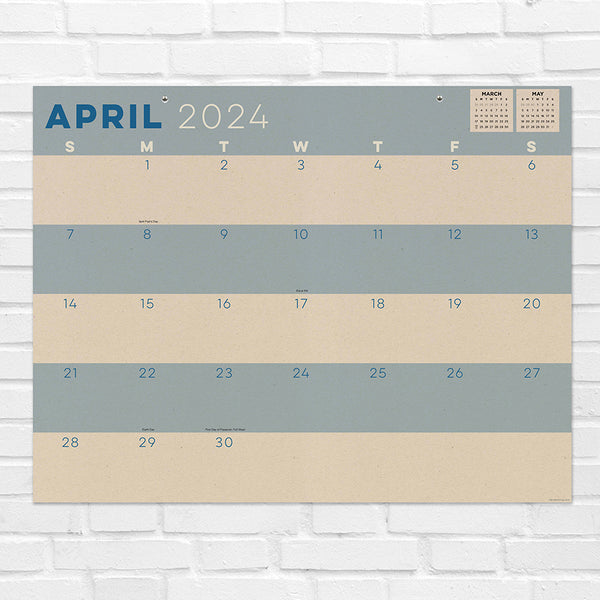2024 Kraft Large Desk Pad Monthly Blotter Calendar