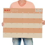 2024 Kraft Large Desk Pad Monthly Blotter Calendar