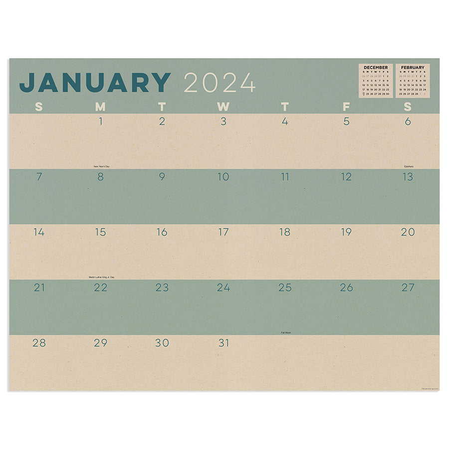 2024 Kraft Large Desk Pad Monthly Blotter Calendar-6