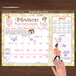 2024 Susan Branch Large Desk Pad Monthly Blotter Calendar