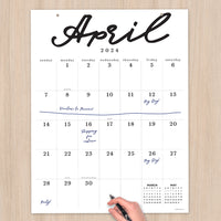 2024 Large Art Poster Wall Calendar