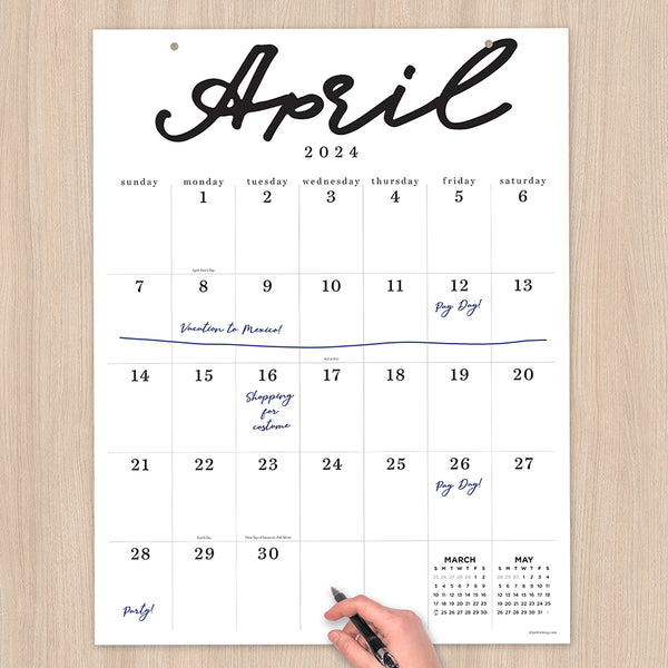 2024 Large Art Poster Wall Calendar