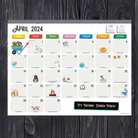 2024 Every Day's A Holiday Medium Desk Pad Monthly Blotter Calendar
