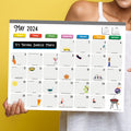 2024 Every Day's A Holiday Medium Desk Pad Monthly Blotter Calendar