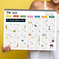 2024 Every Day's A Holiday Medium Desk Pad Monthly Blotter Calendar
