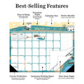 2024 Folk Love Medium Desk Pad Monthly Blotter Calendar