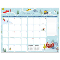2024 Folk Love Medium Desk Pad Monthly Blotter Calendar