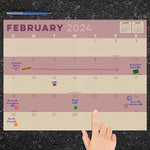 2024 Kraft Medium Desk Pad Monthly Blotter Calendar