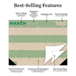 2024 Kraft Medium Desk Pad Monthly Blotter Calendar