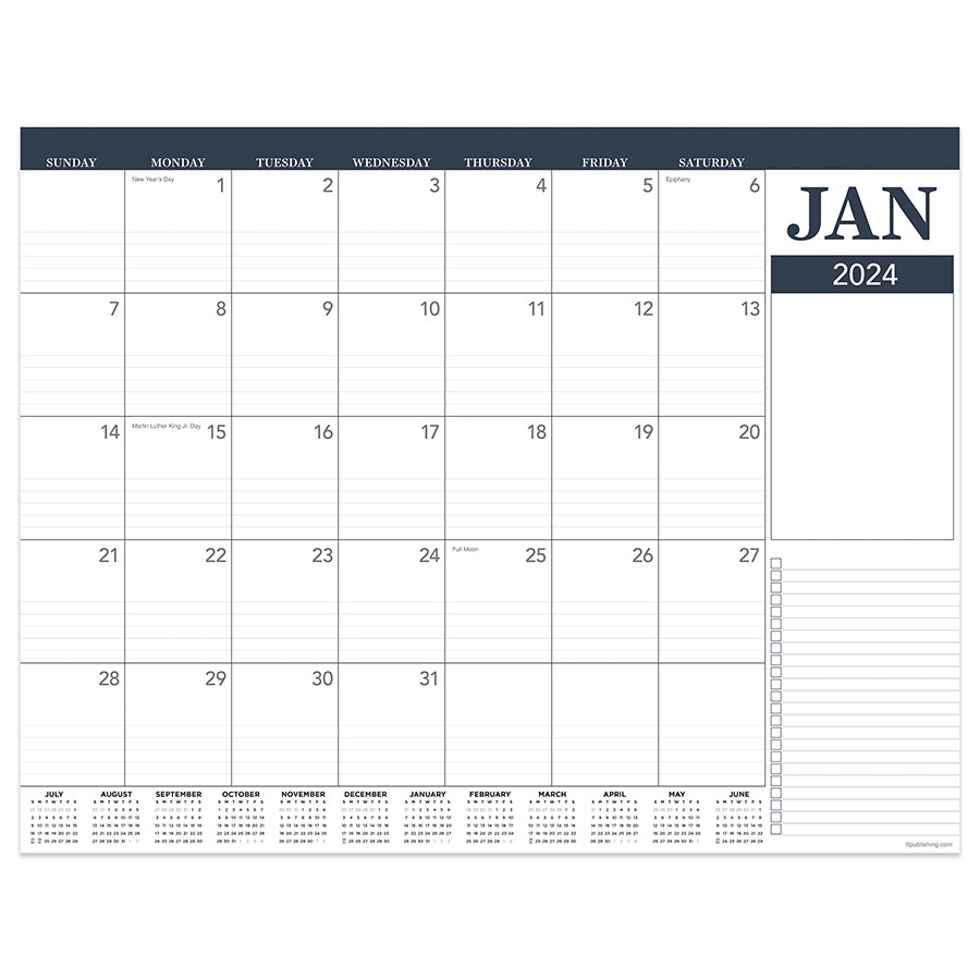 2024 Professional Medium Desk Pad Monthly Blotter Calendar-6