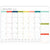 2024 Rainbow Blocks Medium Desk Pad Monthly Blotter Calendar