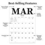 2024 Medium Art Poster Wall Calendar