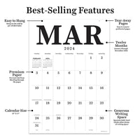 2024 Medium Art Poster Wall Calendar