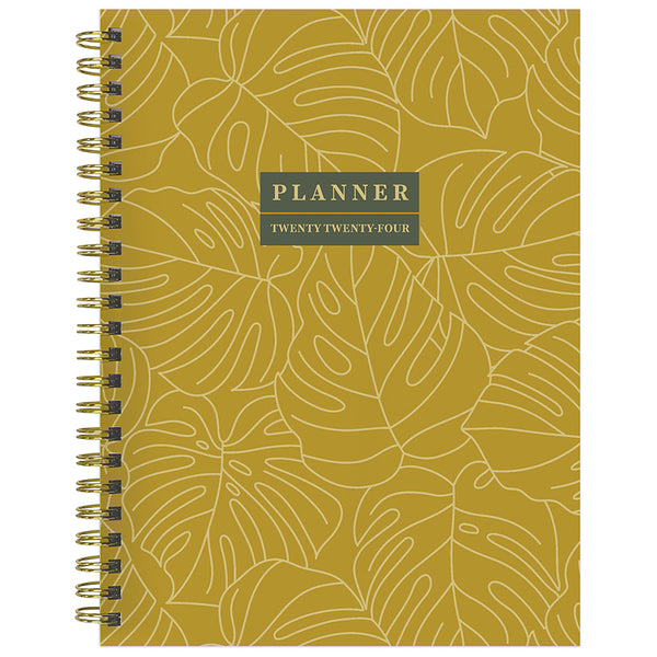 2024 Golden Foliage Medium Weekly Monthly Planner