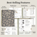 2024 Vintage Botanical Medium Weekly Monthly Planner