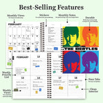 2024 Colorful Beatles Medium Weekly Monthly Planner