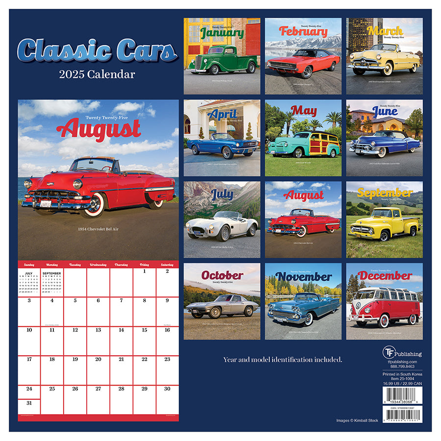 2025 Classic Cars Wall Calendar | TF Publishing | Calendars + Planners - Journals + Stationery 2025-classic-cars-wall-calendar-tf-publishing-calendars-planners-journals-stationery
