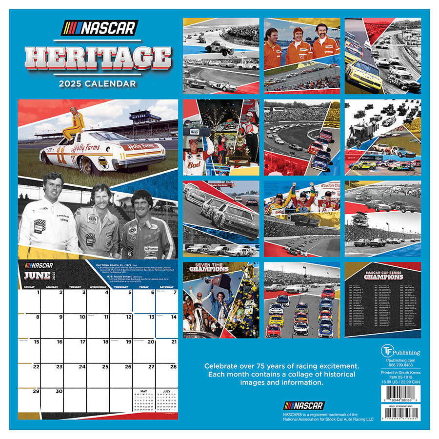 2025 Nascar Heritage Wall Calendar TF Publishing Calendars Nascar 2025 Calendar Release Date