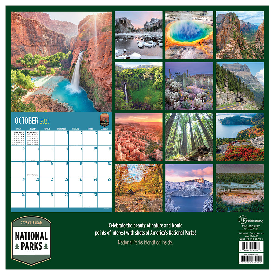2025 National Parks Calendar