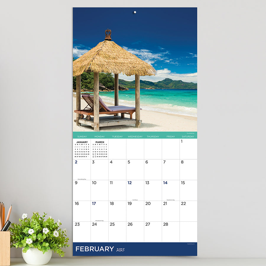 Tropical Escapes Wall Calendar 2025