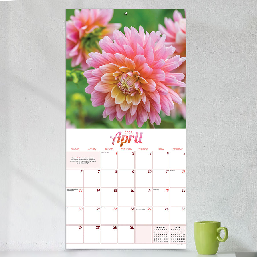 2025 Flowers Wall Calendar TF Publishing Calendars + Planners