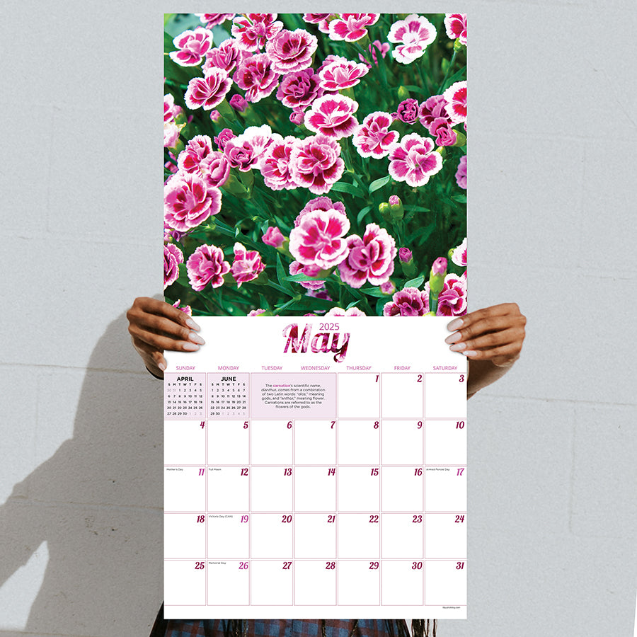 2025 Flowers Wall Calendar TF Publishing Calendars + Planners