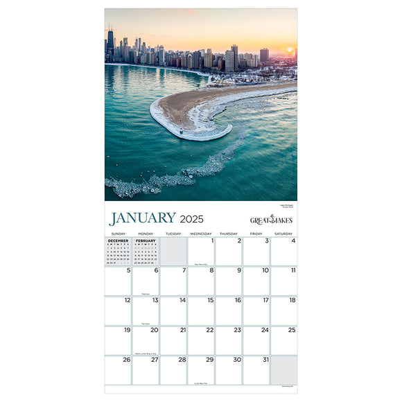 **FINAL SALE** 2025 Great Lakes Wall Calendar TF Publishing Calendars + Planners Journals
