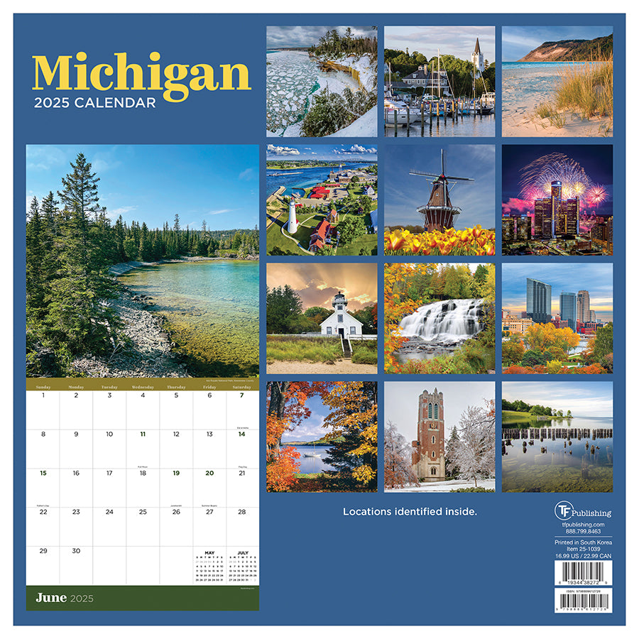 **FINAL SALE**  Michigan Wall Calendar
