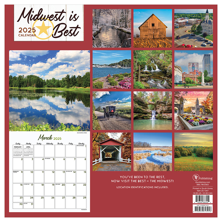 **FINAL SALE** 2025 Midwest Is Best Wall Calendar